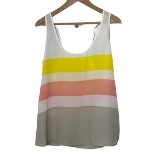 BB Dakota Color Block Stripped Tank Blouse Top SZ M
